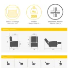 Lift-Sessel mit extra großer Sitzfläche aus Made in Italy-Stoff – Margaret Viadurini