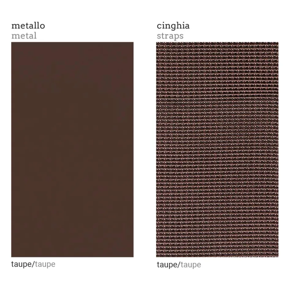 Außensessel mit rechter Ecke aus Aluminium und Gurten Made in Italy - Juliediv Viadurini