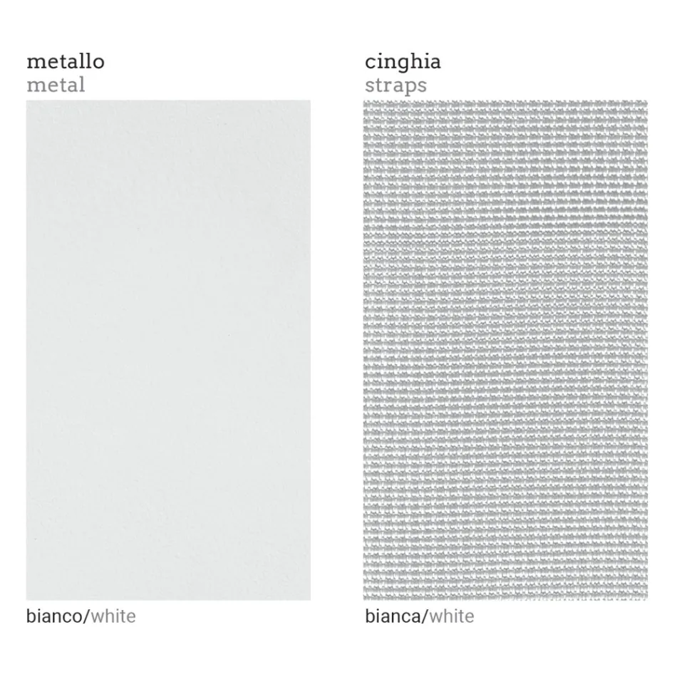 Outdoor-Sessel mit linker Ecke aus Aluminium und Gurten Made in Italy - Juliediv Viadurini