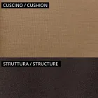 Niedriger Gartensessel aus Metall und Kissen Made in Italy - Fontana Viadurini