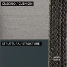 Niedriger Gartensessel mit Kissen inklusive Made in Italy - Prato Viadurini