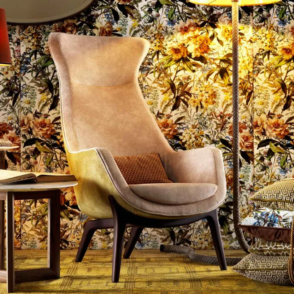 Design Sessel bergére aus Stoff Grilli Wilde made in Italy Viadurini