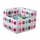 Chaise Longue Armchair von Ethnic Design aus Patchwork-Baumwolle für Wohnzimmer - Fiber Viadurini