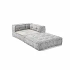 Chaise Longue Sessel aus Patchwork Baumwolle für Ethnic Design Lounge - Fiber Viadurini