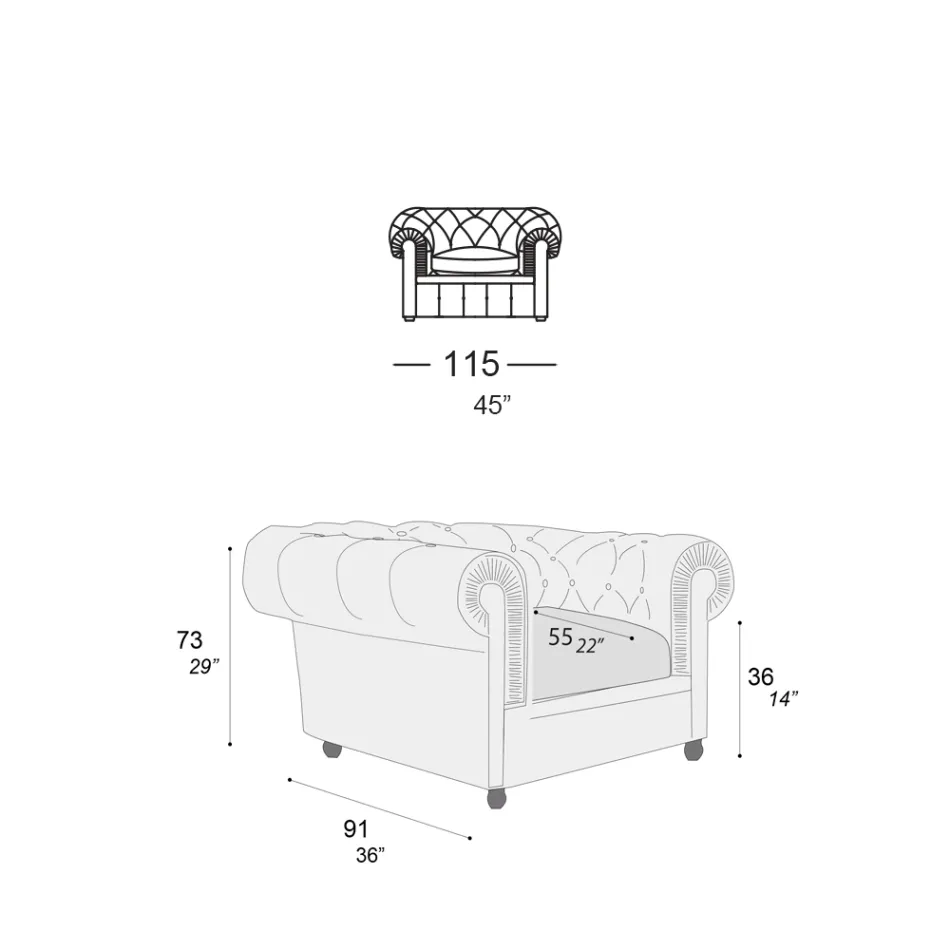 Klassischer Sessel mit zwiebelförmigen Füßen aus Buchenholz Made in Italy - Spassoso Viadurini