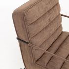 Klassischer Sessel aus Stahl und Kunstleder Braun oder Schwarz Design - Kendy Viadurini