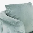 Klassischer Sessel aus gepolstertem Holz mit Samteffekt Homemotion - Nichy Viadurini