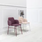 Hochwertiger farbiger Sessel aus Stoff und Metall, hergestellt in Italien – Molde Viadurini