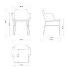 Hochwertiger farbiger Sessel aus Stoff und Metall, hergestellt in Italien – Molde Viadurini