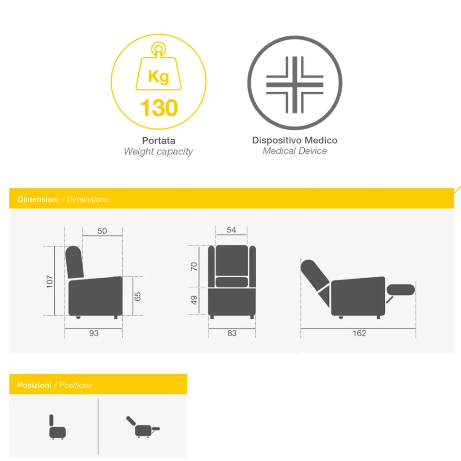 Sessel mit drehbarem Stahlgestell und Fußstütze, hergestellt in Italien – Valentina Viadurini