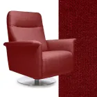 Sessel mit drehbarem Stahlgestell und Fußstütze, hergestellt in Italien – Valentina Viadurini