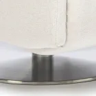 Sessel mit drehbarem Stahlgestell und Fußstütze, hergestellt in Italien – Valentina Viadurini