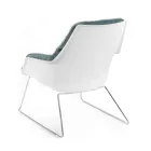 Sessel mit Metallgestell, Polypropylenstruktur und Stoffkissen - Tablet Viadurini