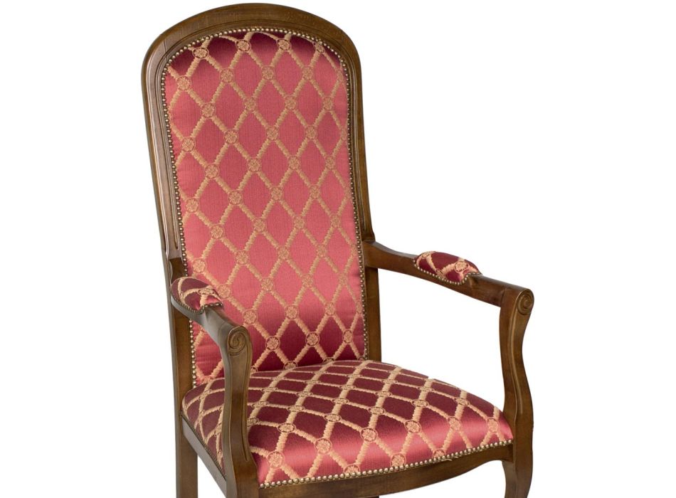 Sessel mit Armlehnen und gepolstertem Sitz aus Schaumgummi, hergestellt in Italien – Hämatit Viadurini