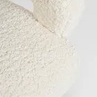 Sessel mit Armlehnen aus Gummibaumholz und Sitz mit Wolleffekt - Patrizia Viadurini