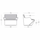 Sessel mit Armlehnen Slide Kami Modernes Design made in Italy Viadurini