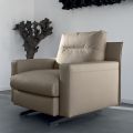 Sessel mit Sitzkissen gepolstert aus Federn und Polyester Made in Italy - Malizioso