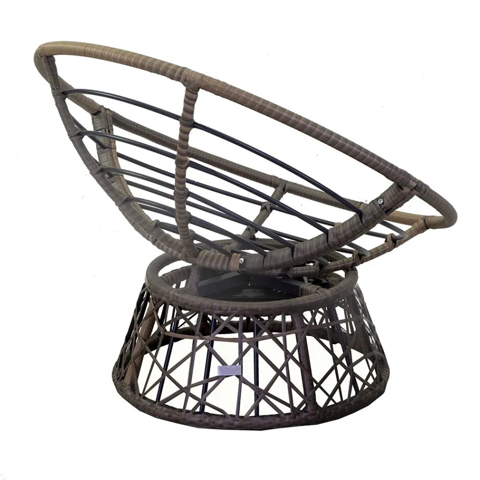 Sessel mit Alurahmen mit Polyrattan bezogen und Couchtisch - Puntina Viadurini