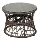 Sessel mit Alurahmen mit Polyrattan bezogen und Couchtisch - Puntina Viadurini