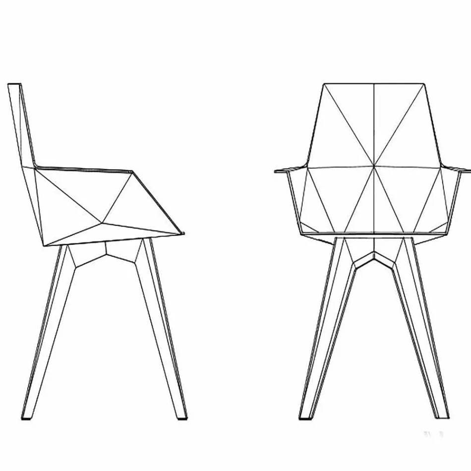 Faz Vondom Design Outdoor-Sessel, Polypropylen und Polycarbonat Viadurini
