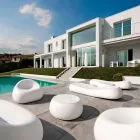 Design-Außensessel aus farbigem Polyethylen, hergestellt in Italien – Ervin Viadurini