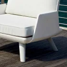 Gepolsterter Outdoor-Sessel in weißem und modernem Design - Samurai von Myyour Viadurini