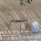 Stapelbarer Outdoor-Sessel aus Stahl Made in Italy 2 Stück - Sansa Viadurini