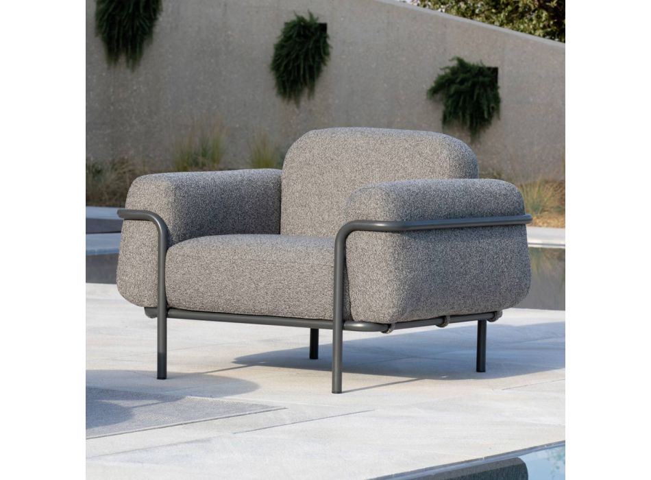 Outdoor-Sessel aus Stahl und Polypropylen Made in Italy - Astrid Viadurini