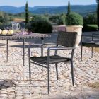 Outdoor-Sessel aus Aluminium und WaProLace-Faser Made in Italy - Marissa Viadurini