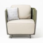 Outdoor-Sessel aus Aluminium und gewebtem Stoff - Eugene Viadurini