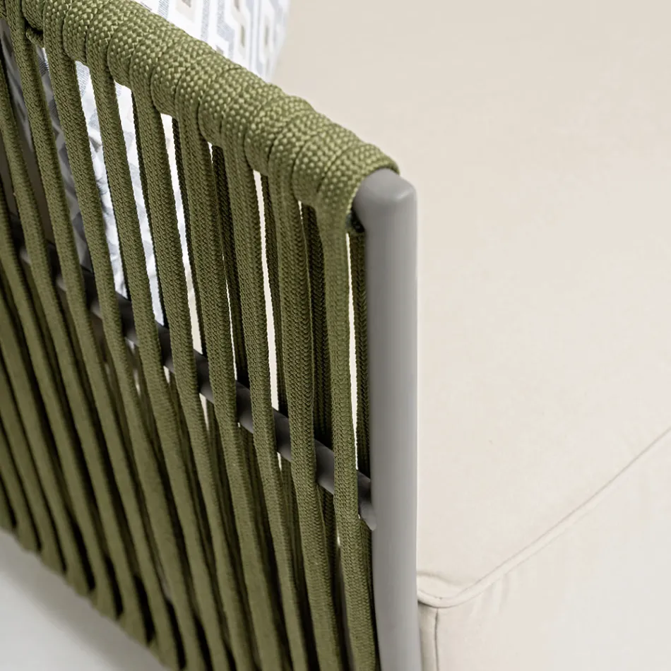 Outdoor-Sessel aus Aluminium und gewebtem Stoff - Eugene Viadurini