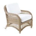 Outdoor-Sessel aus Aluminium und Flechtwerk aus WaProLace Made in Italy - Yetta