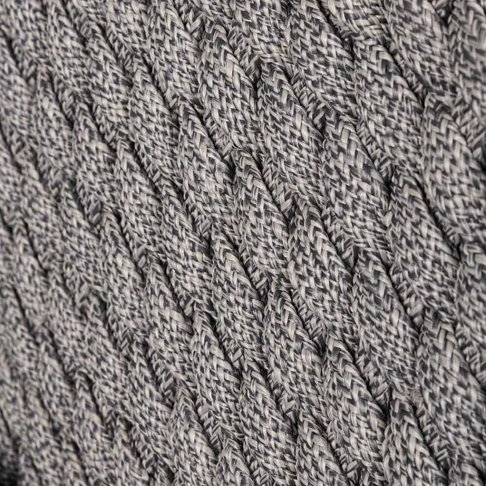 Outdoor-Sessel aus Holz und Seil mit Kissen, Homemotion, 2 Stück - Oskana Viadurini