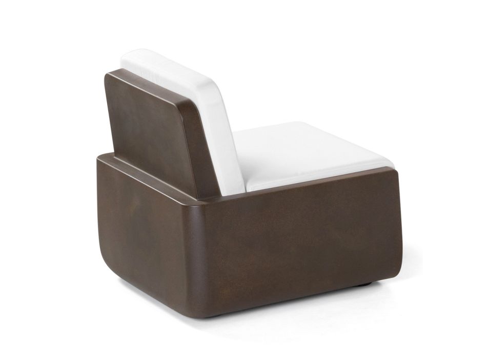 Outdoor-Sessel aus Polyethylen mit Stoffkissen, hergestellt in Italien – Belida Viadurini