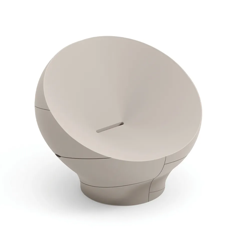 Gartensessel aus Polyethylen, erhältlich in verschiedenen Farben - Handtuch Viadurini