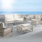 Outdoor-Sessel aus handgewebtem Polyrattan - Gigi Viadurini