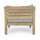 Outdoor-Sessel aus Teakholz mit Stoffkissen, Homemotion – Tatyana Viadurini
