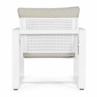 Outdoor-Sessel aus Stoff und weiß lackiertem Aluminium, 2 Stück - Marianna Viadurini