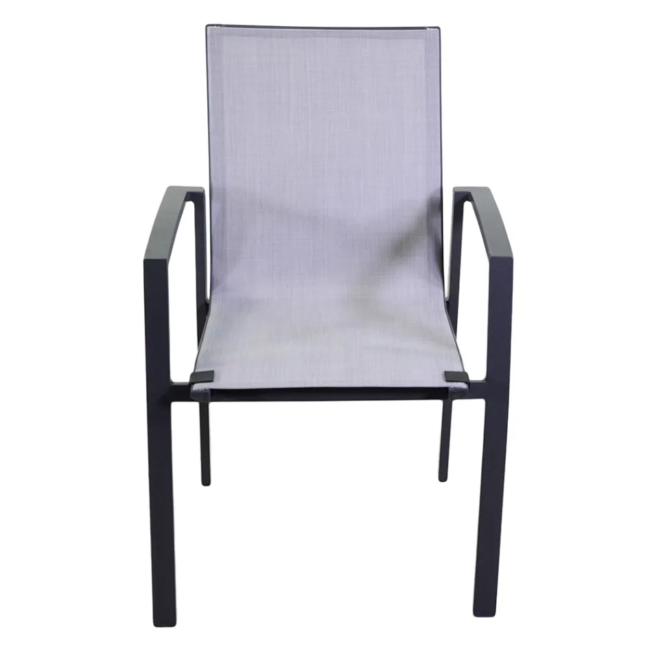 Outdoor-Sessel aus Aluminium und Textilene - Karte Viadurini