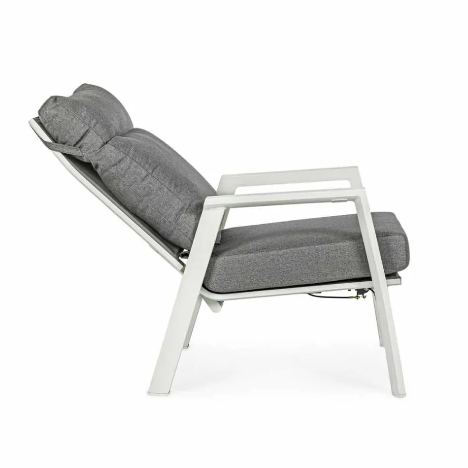 Liegender Outdoor-Sessel aus Stoff und Aluminium, 2 Stück - Nathy Viadurini