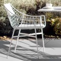 Design Outdoor-Sessel aus weißen Stahl Varaschin Summer Set