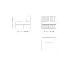 Gartensessel mit Stoffsitz und Aluminiumstruktur Made in Italy - Juliediv Viadurini