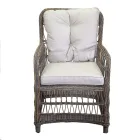 Gartenstuhl mit Aluminiumgestell und Polyrattan-Bespannung - Puntina Viadurini