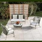 Gartensessel aus Aluminium und Seilgeflecht - Asteria Viadurini