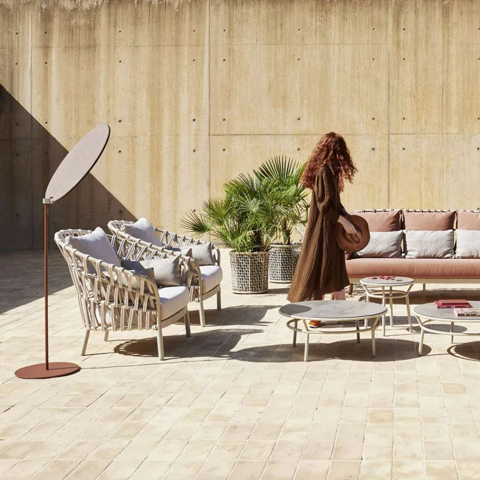 Gartensessel aus Aluminium Made in Italy - Emmacross von Varaschin Viadurini