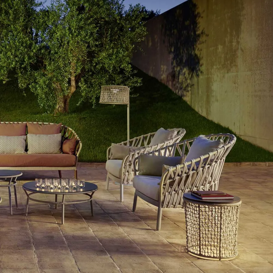 Gartensessel aus Aluminium Made in Italy - Emmacross von Varaschin Viadurini