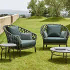 Gartensessel aus Aluminium Made in Italy - Emmacross von Varaschin Viadurini