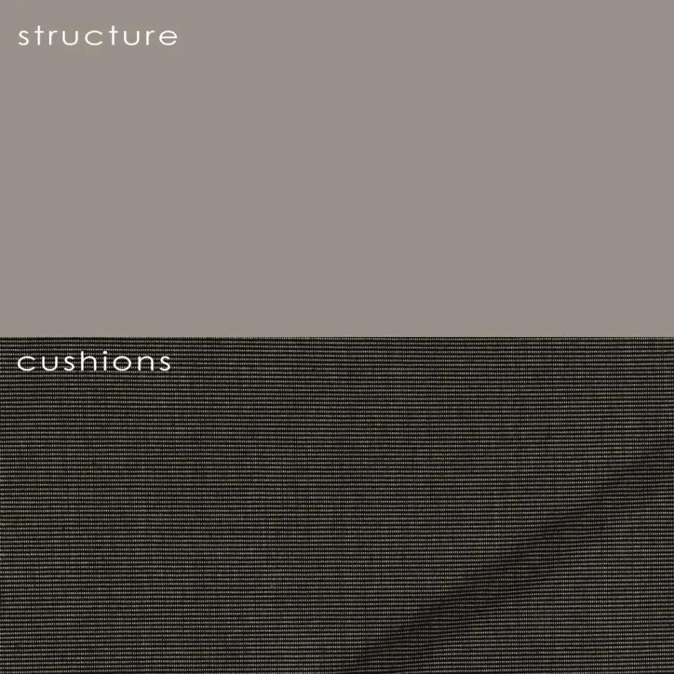 Gartensessel aus Polyethylen und Stoff Made in Italy - Freccia Viadurini