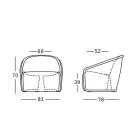 Gartensessel aus Polyethylen Made in Italy Modernes Design - Juli Viadurini