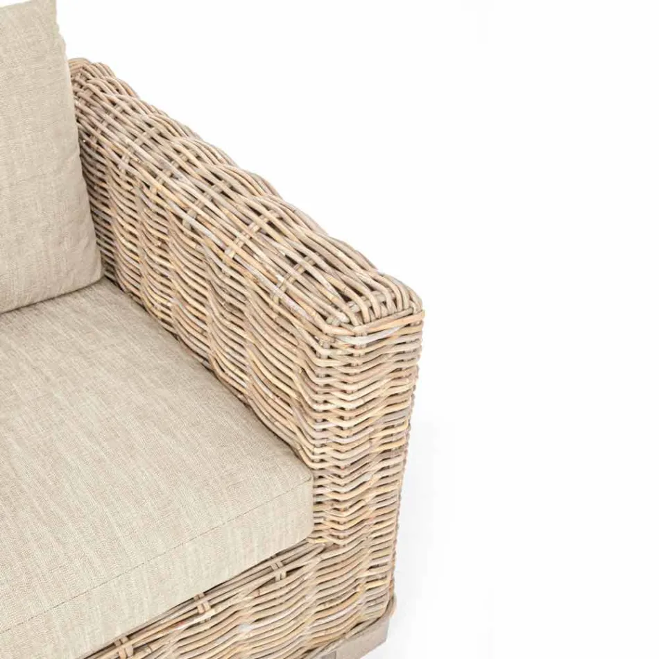Homemotion Innen- / Außendesign Rattan Garden Armchair - Ceara Viadurini